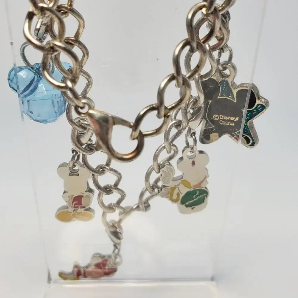 Disney Mickey and Minnie 5 Charm Bracelet: Iconic Characters